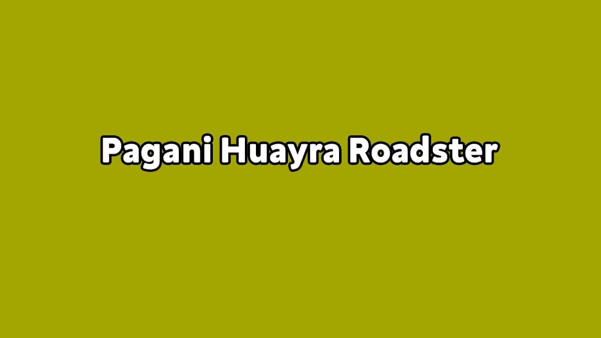 Yeni Pagani Huayra Roadster Bc 800 Hp