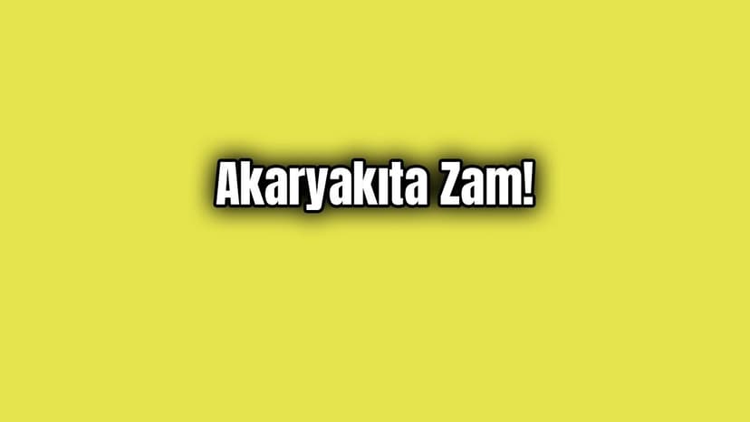 Akaryakıt Ürünlerine Ötv Zammı!