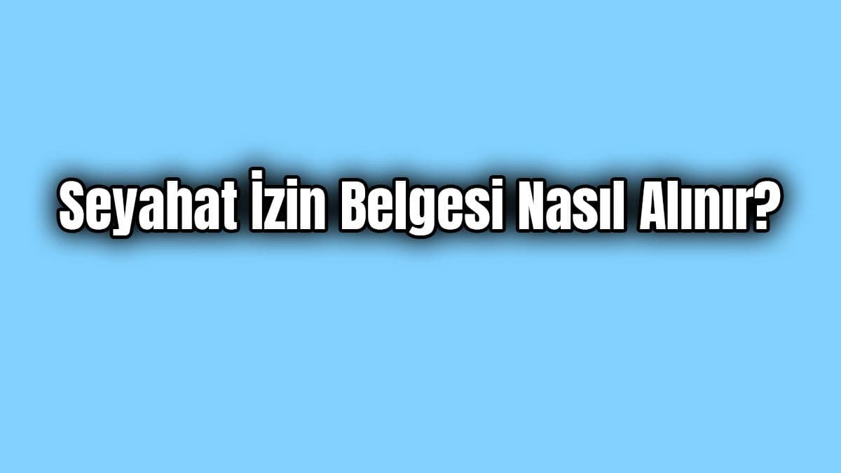Seyahat İzin Belgesi E-Devlet’ten Alınabilecek