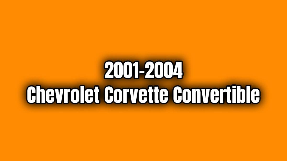2001-2004 Chevrolet Corvette Convertible 5.7 I V8