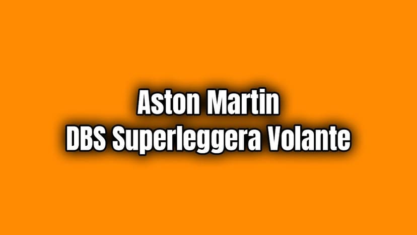 2020 Aston Martin Dbs Superleggera Volante 5.2 V12