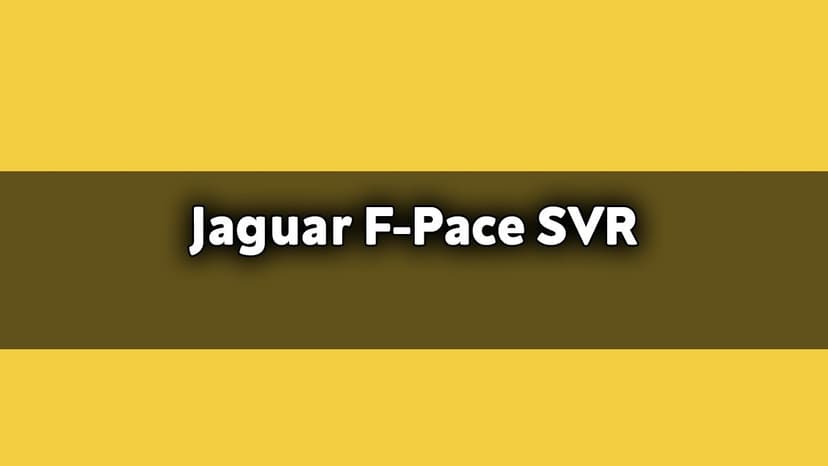 2021 Jaguar F-Pace Svr Daha Hızlı ve Lüks