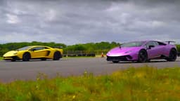 Lamborghini Aventador Sv ve Huracan Performante Drag Yarışı