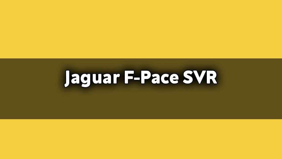2021 Jaguar F-Pace Svr Daha Hızlı ve Lüks