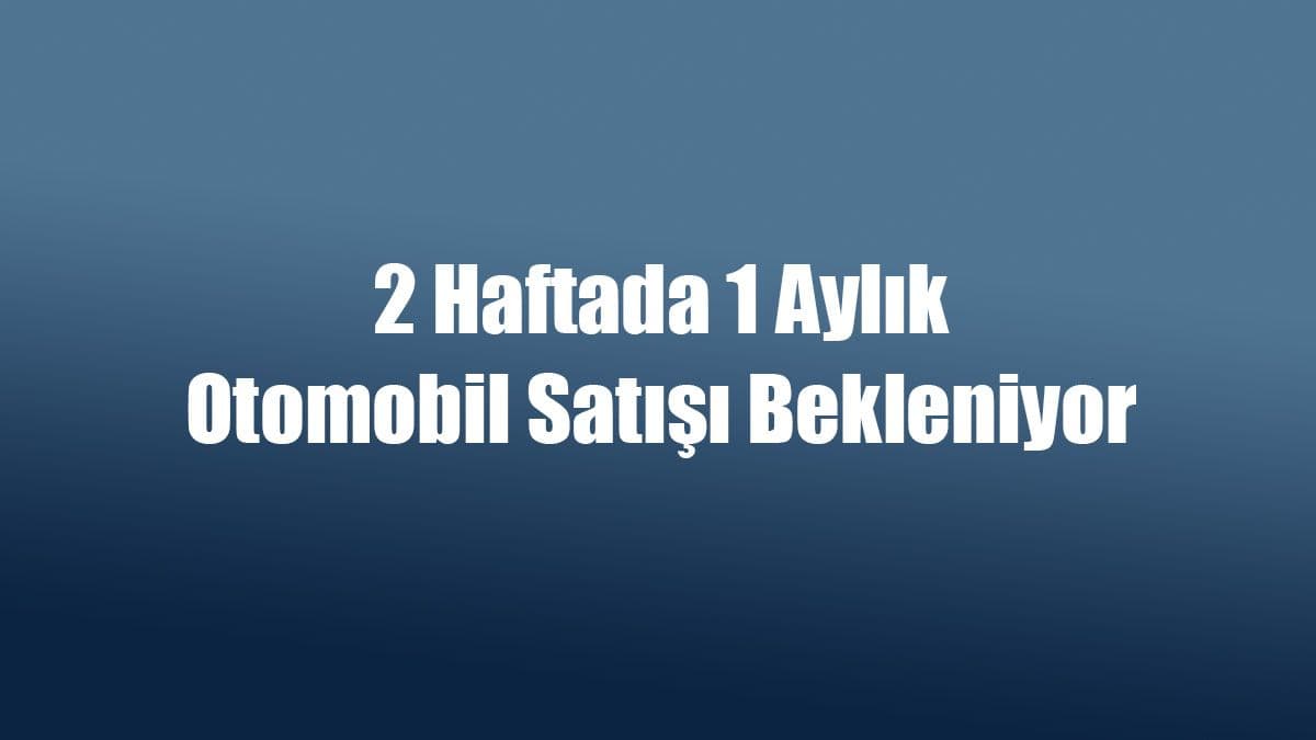 2 Haftada 1 Aylık Otomobil Satışı Bekleniyor