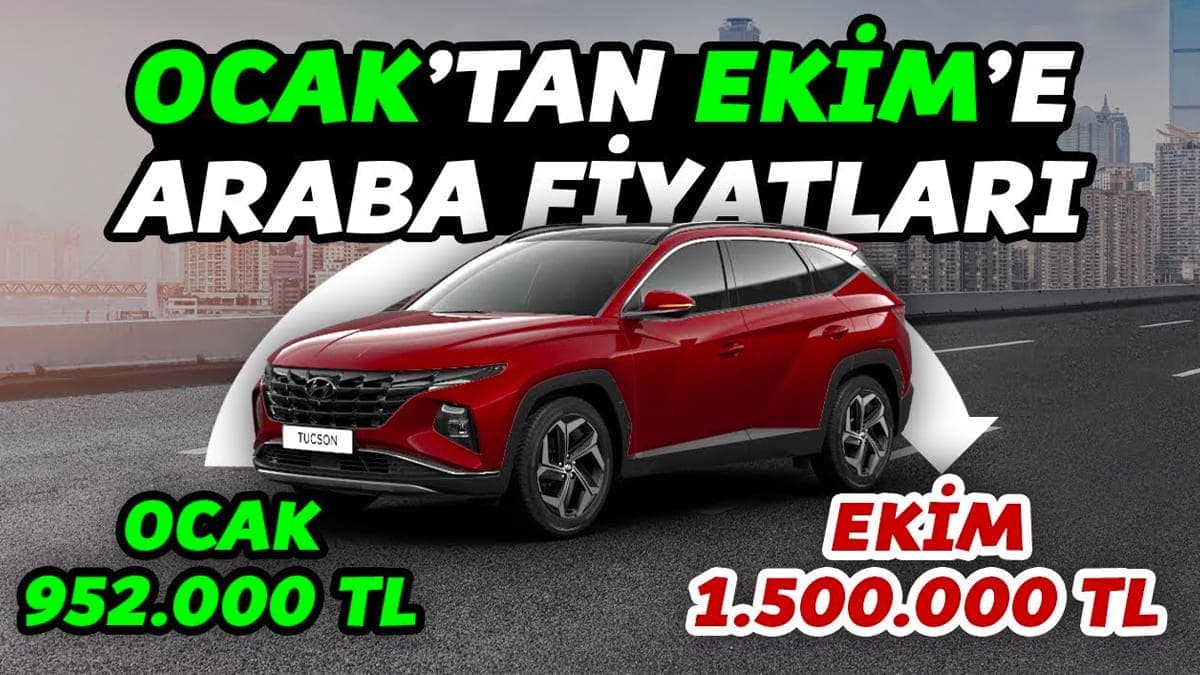 Ocak Ayından Ekim’e Araba Fiyatlarındaki Artış – Sıfır Araba Fiyatları
