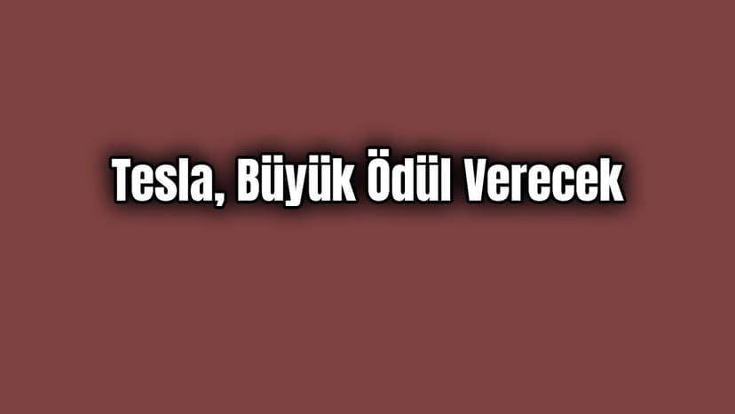 Tesla Büyük Ödül Verecek Yapmanız Gereken Tek Şey