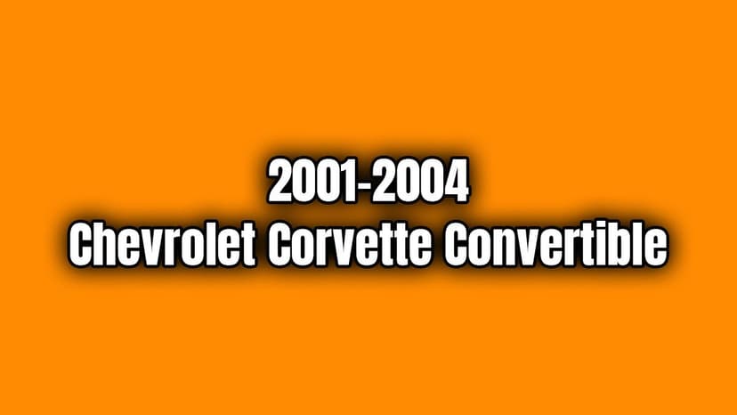 2001-2004 Chevrolet Corvette Convertible 5.7 I V8