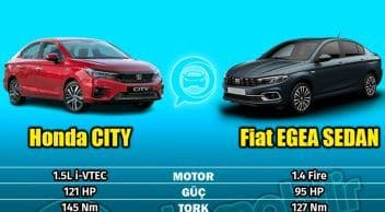 Honda City Vs Fiat Egea Sedan Karşılaştırması: City 1.5 I-Vtec ve Egea 1.4 Fire
