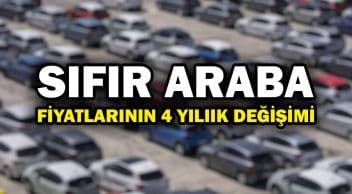 Türkiye’de Sıfır Araba Fiyatlarının 4 Yıllık Değişimi!