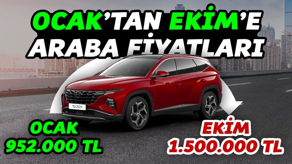Ocak Ayından Ekim'e Araba Fiyatlarındaki Artış - Sıfır Araba Fiyatları